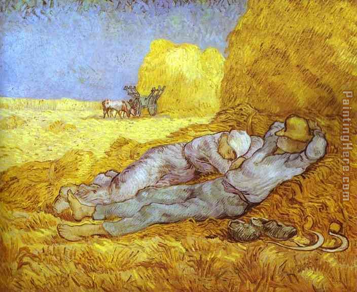 Noon Rest After Millet painting - Vincent van Gogh Noon Rest After Millet art painting